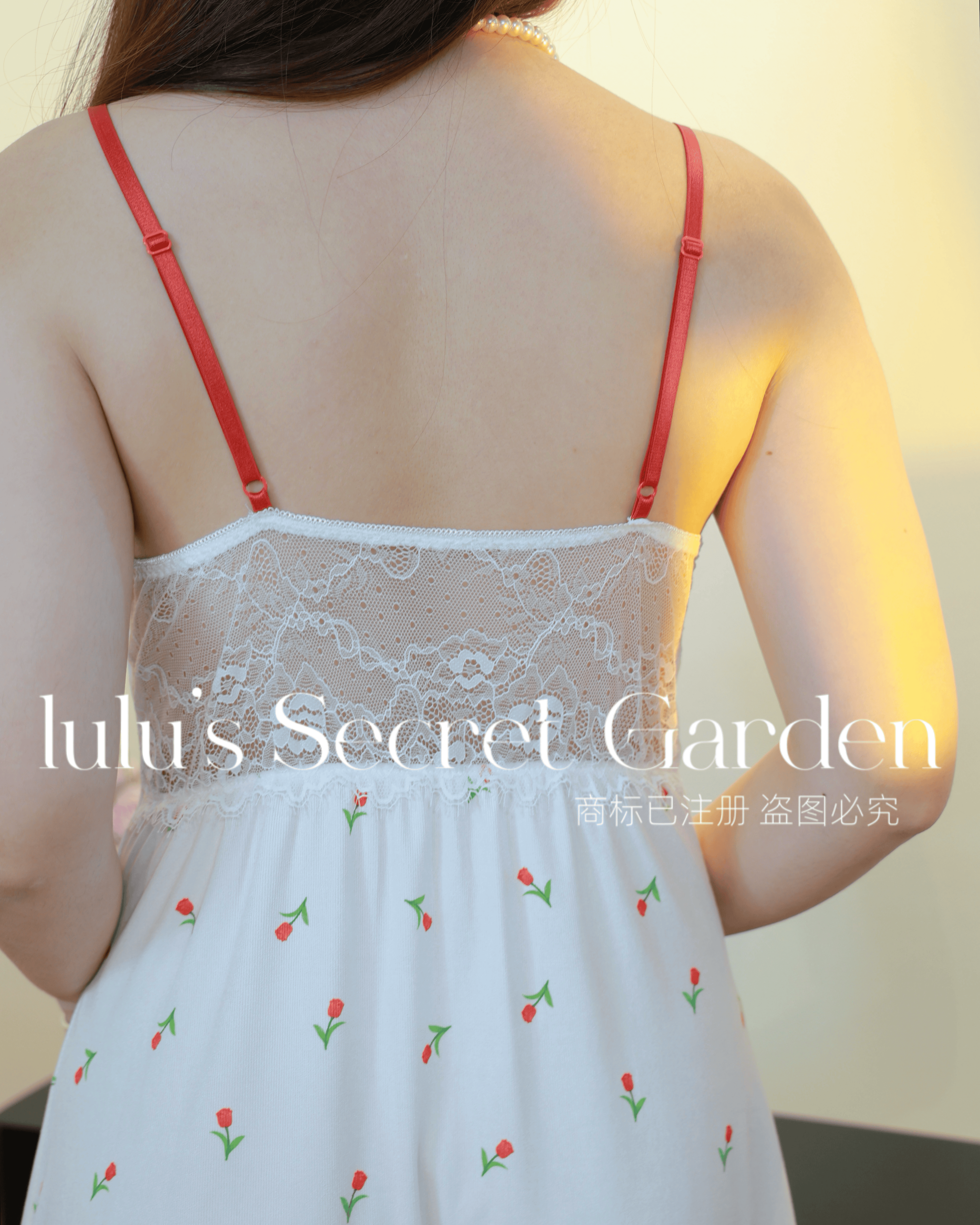 LULU 1131-Brand Sexy Lingerie Set – Padded Floral Ice Silk Camisole Dress for Plus Size Women, Sweet & Seductive Style